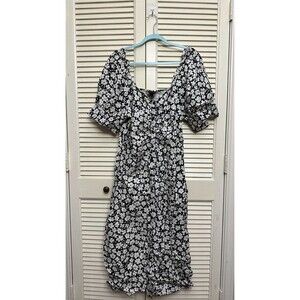 Who What Wear Linen Blend Button Down Dress size L